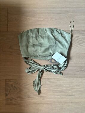Deluc Sage Green Crop Top